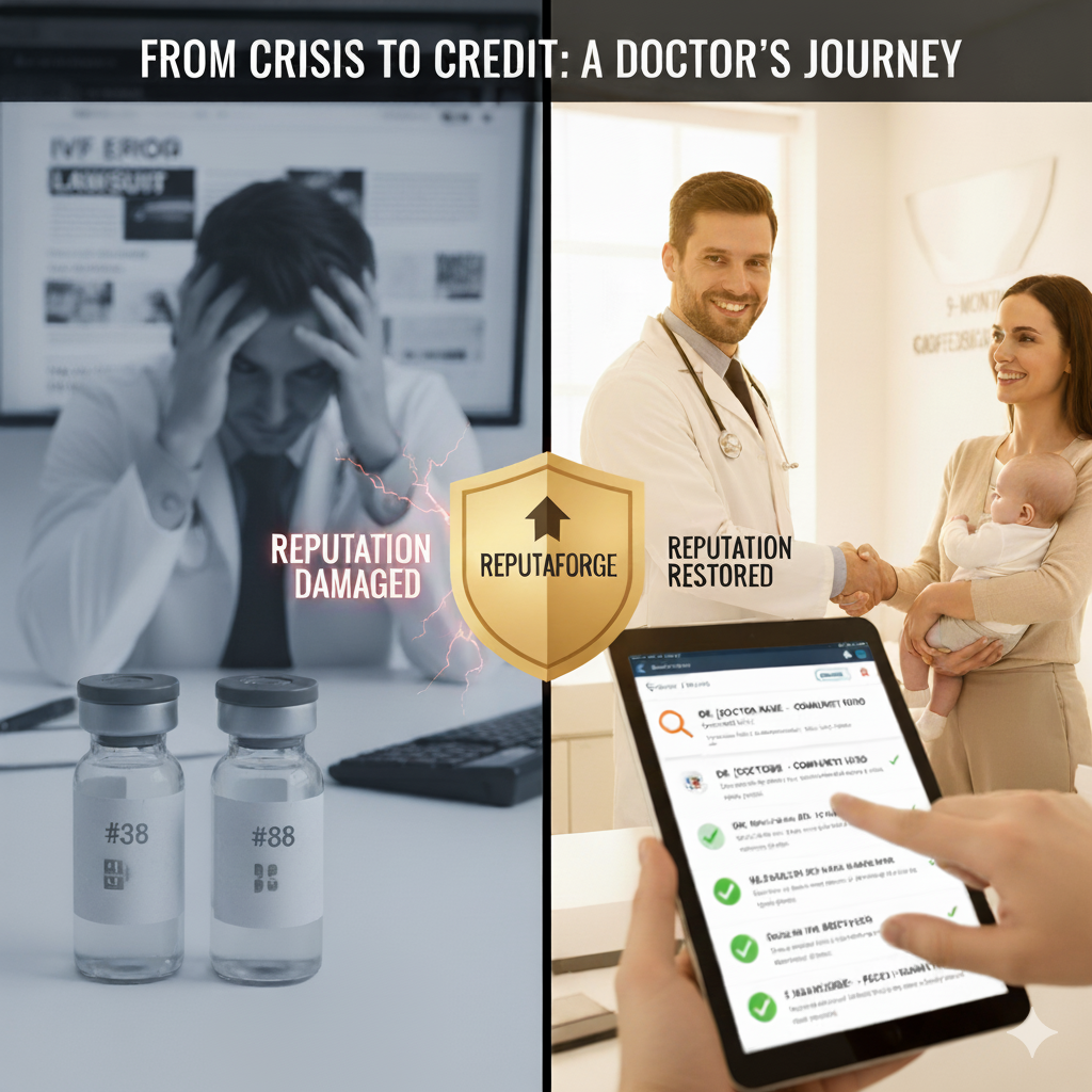 healthcare reputation management firm help recover from a career-threatening